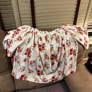 Floral off the shoulder top